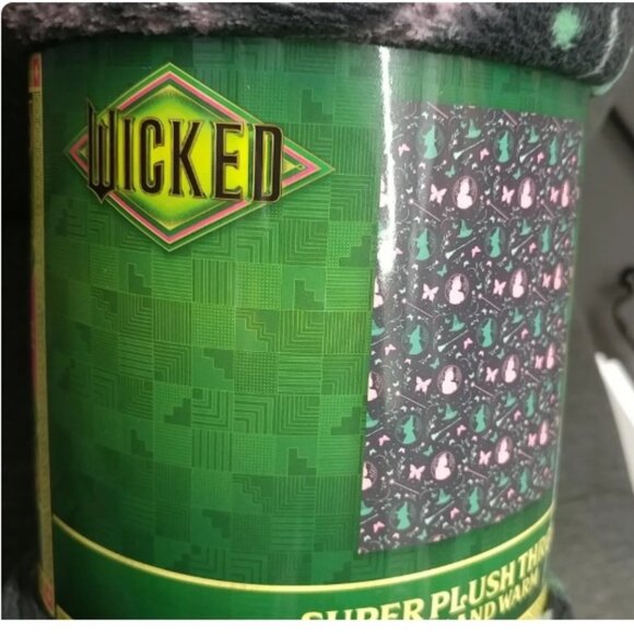 Wicked Blanket Witches Silhouette Print Throw Blanket Wicked Movie Throw Blanket - Picture 5 of 11